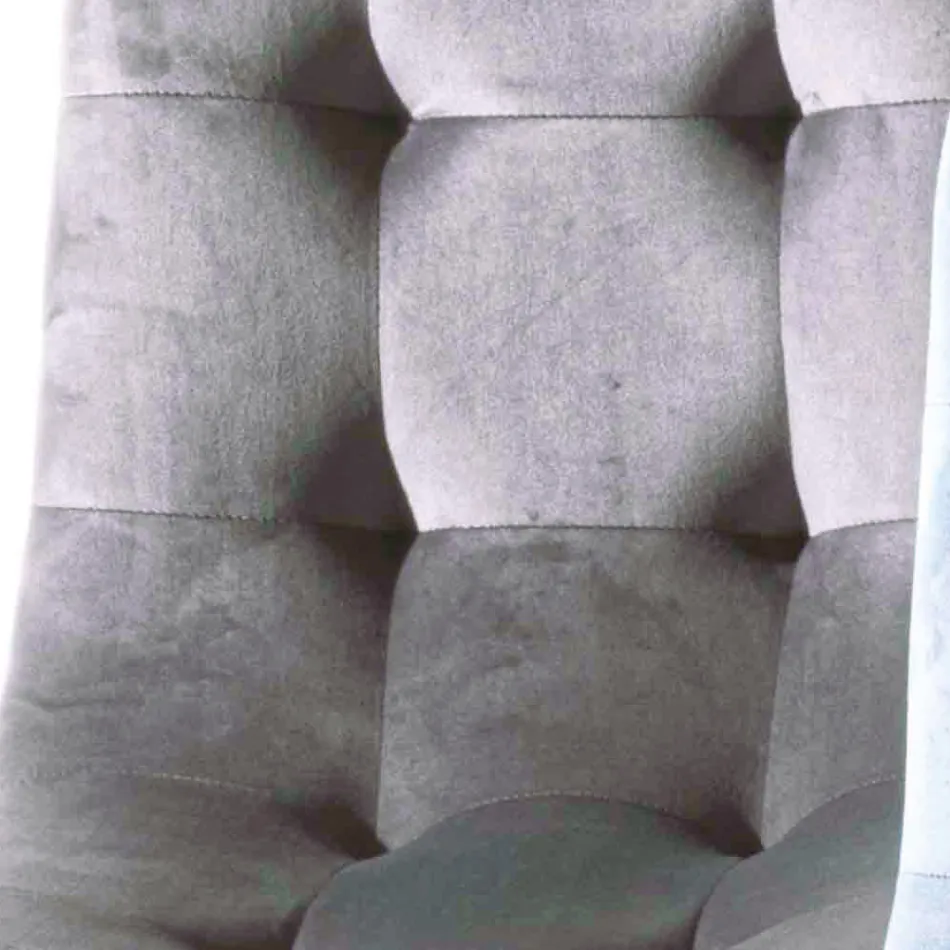 Cadeira estofada de veludo resistente a manchas para sala de jantar, 4 peças - Kylie Viadurini