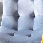 Cadeira estofada de veludo resistente a manchas para sala de jantar, 4 peças - Kylie Viadurini