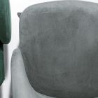 Cadeira Estofada em Veludo com Base em Metal Pintado Preto, 2 Peças - Havana Viadurini