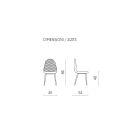 Cadeira Sala de Jantar com Assento e Pernas em Ecoleather 4 peças - Vincent Viadurini