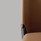 Cadeira de sala de jantar com assento forrado em couro made in Italy - Giulia Viadurini