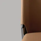 Cadeira de sala de jantar com assento forrado em couro made in Italy - Giulia Viadurini