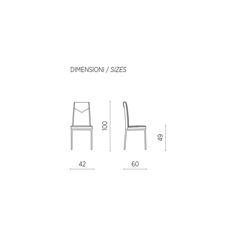 Cadeira de sala de jantar estofada de couro falso martelado de 2 peças - Robocop Viadurini