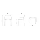 Cadeira Sala de Jantar em Madeira e Metal Made in Italy 2 Peças - Saffia Viadurini