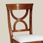 Cadeira de Sala de Jantar em Madeira e Tecido Estilo Clássico Made in Italy - Helisa Viadurini