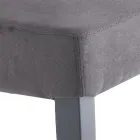 Cadeira da Sala de Jantar em Microfibra e Madeira Made in Italy 2 Peças - Simonella Viadurini