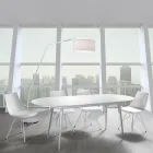 Cadeira Sala de Jantar em Couro, Polipropileno e Metal 2 Peças - Renella Viadurini