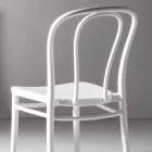 Cadeira da sala de jantar em polipropileno empilhável até 10 unidades, 4 peças - Gaya Viadurini