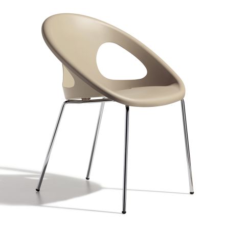 Cadeira de sala de jantar em tecnopolímero Made in Italy 2 peças - Yuri Viadurini