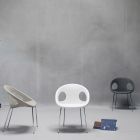 Cadeira de sala de jantar em tecnopolímero Made in Italy 2 peças - Yuri Viadurini