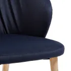 Cadeira para Sala de Jantar em Tecido Elegante Design Moderno - Reginaldo Viadurini