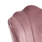 Cadeira da sala de jantar em tecido e metal com acabamento dourado 4 peças - refinado Viadurini