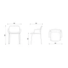 Cadeira Sala de Jantar em Tecido e Metal Made in Italy 2 Peças - Sangria Viadurini