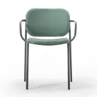 Cadeira Sala de Jantar em Tecido e Metal Made in Italy 2 Peças - Sangria Viadurini