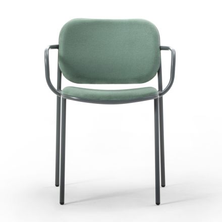 Cadeira Sala de Jantar em Tecido e Metal Made in Italy 2 Peças - Sangria Viadurini