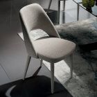 Cadeira de jantar em tecido fabricada na Itália 4 peças - Lorenza Viadurini