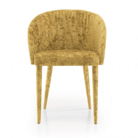 Cadeira para Sala de Jantar Estofada em Tecido Made in Italy 4 Peças - Tagata Viadurini
