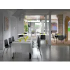 Made in Italy Cadeira de sala de jantar de metal e polipropileno, 4 peças - Carlita Viadurini