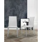 Cadeira empilhável para sala, acolchoada e estofada em couro ecológico – Monamour Viadurini