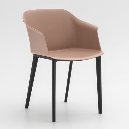Cadeira de sala de estar em polipropileno colorido fabricada na Itália, 4 peças - Marbella Viadurini