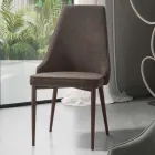 Cadeira Sala em Tecido com Assento Moldado e Estofado 4 Peças - Isaak Viadurini