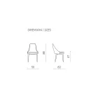 Cadeira Sala em Tecido com Assento Moldado e Estofado 4 Peças - Isaak Viadurini