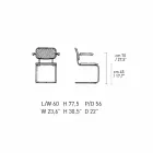 Cadeira de escritório de palha com estrutura de aço e madeira Made in Italy - Baviera Viadurini