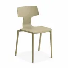 Cadeiras empilháveis de exterior em polipropileno fabricadas na Itália, 4 peças - Claribel Viadurini