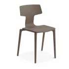 Cadeiras empilháveis de exterior em polipropileno fabricadas na Itália, 4 peças - Claribel Viadurini