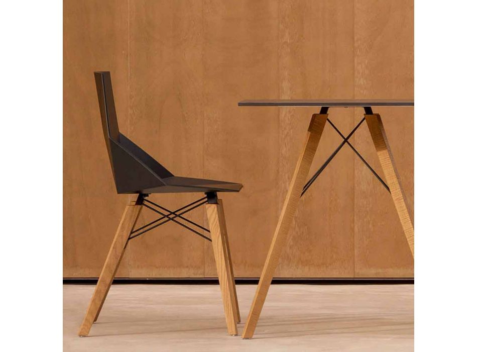 Cadeiras de Sala ou Cozinha em Polipropileno e Madeira - Faz Wood by Vondom Viadurini