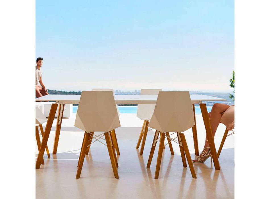 Cadeiras de Sala ou Cozinha em Polipropileno e Madeira - Faz Wood by Vondom Viadurini