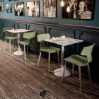 Cadeiras de jantar em madeira e polipropileno da Itália, 2 peças - Trevo Viadurini