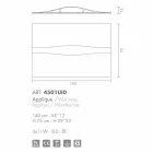 Aplique Selene Art & Light com painéis texturizados 140xA75 cm Viadurini