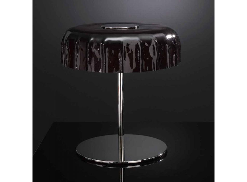 Candeeiro de mesa de vidro Selene Big Cap Ø40 H 40cm made in Italy Viadurini