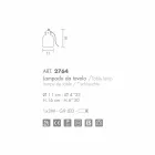 Candeeiro de mesa Selene Bossa Nova Ø11 H16cm, vidro soprado ametista Viadurini