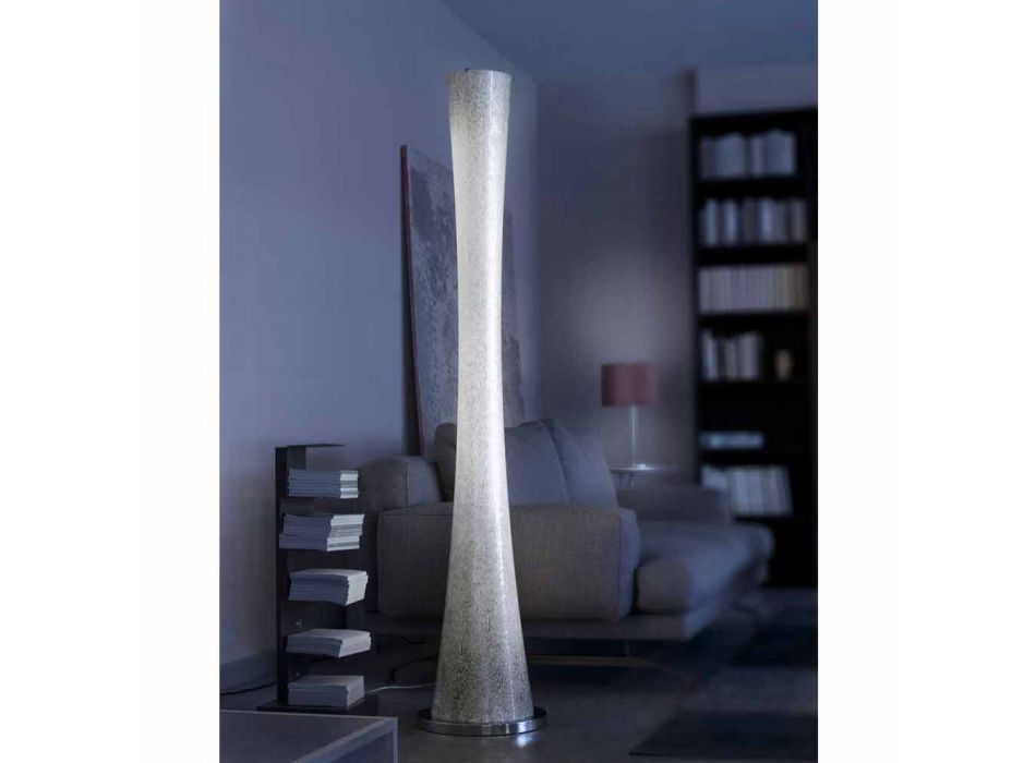 Selene Luminária de pé de vidro soprado de ampulheta Ø36 H175cm Viadurini
