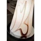 Selene Luminária de pé de vidro soprado de ampulheta Ø36 H175cm Viadurini