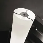 Selene Luminária de pé de vidro soprado de ampulheta Ø36 H175cm Viadurini