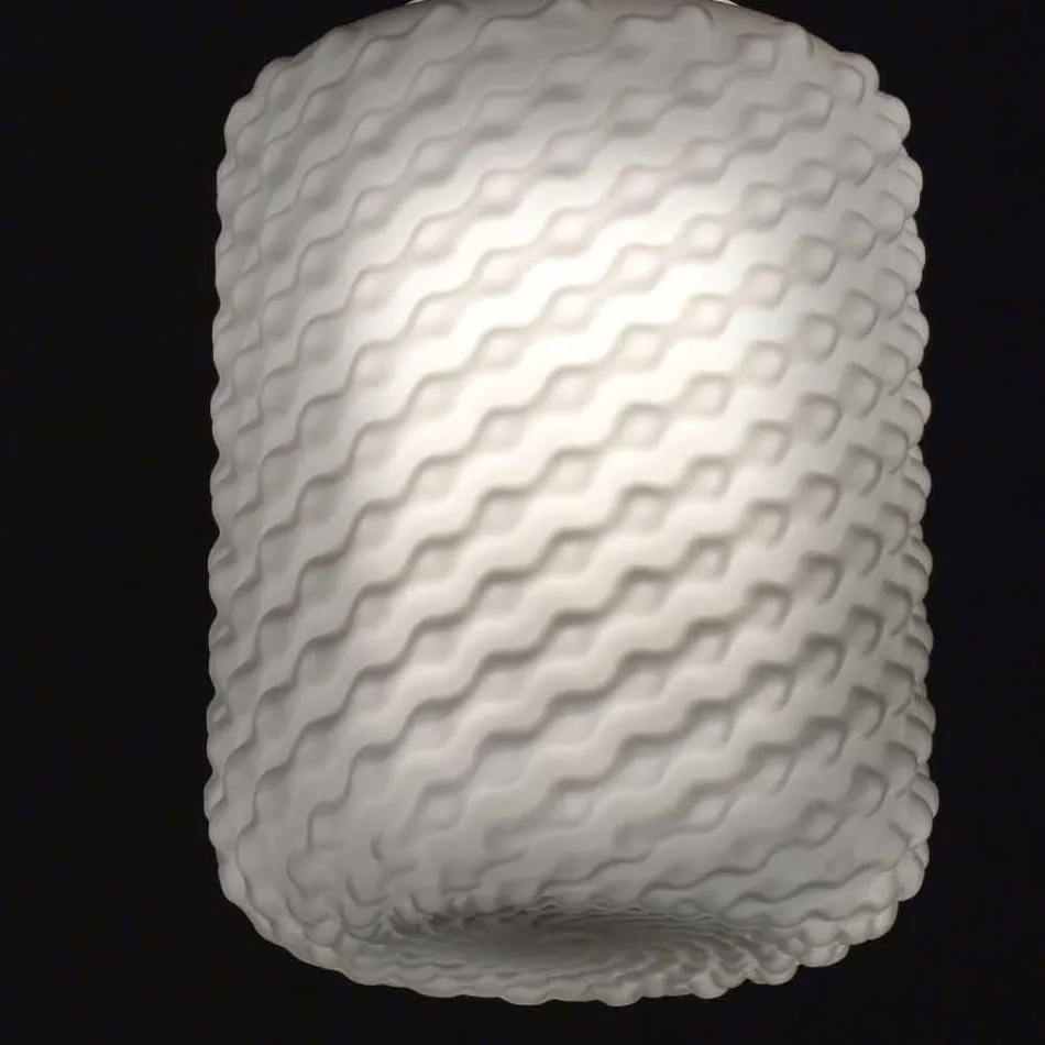 Luminária pendente de vidro soprado Selene Domino Ø21 H 27/140 cm Viadurini