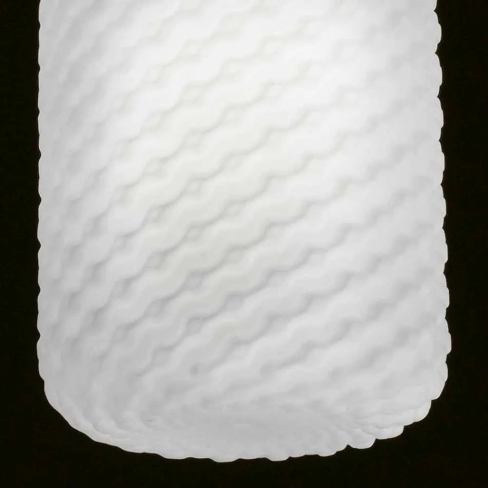 Luminária pendente de vidro soprado Selene Domino Ø21 H 27/140 cm Viadurini