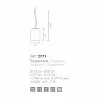 Luminária pendente de vidro soprado Selene Domino Ø21 H 27/140 cm Viadurini