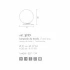 Selene Domino candeeiro de mesa de vidro soprado branco Ø27 H 30cm Viadurini