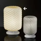 Candeeiro de mesa Selene Domino Ø21 H30cm, vidro soprado fabricado em Itália Viadurini