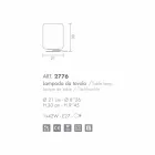 Candeeiro de mesa Selene Domino Ø21 H30cm, vidro soprado fabricado em Itália Viadurini