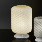 Candeeiro de mesa Selene Domino Ø21 H30cm, vidro soprado fabricado em Itália Viadurini