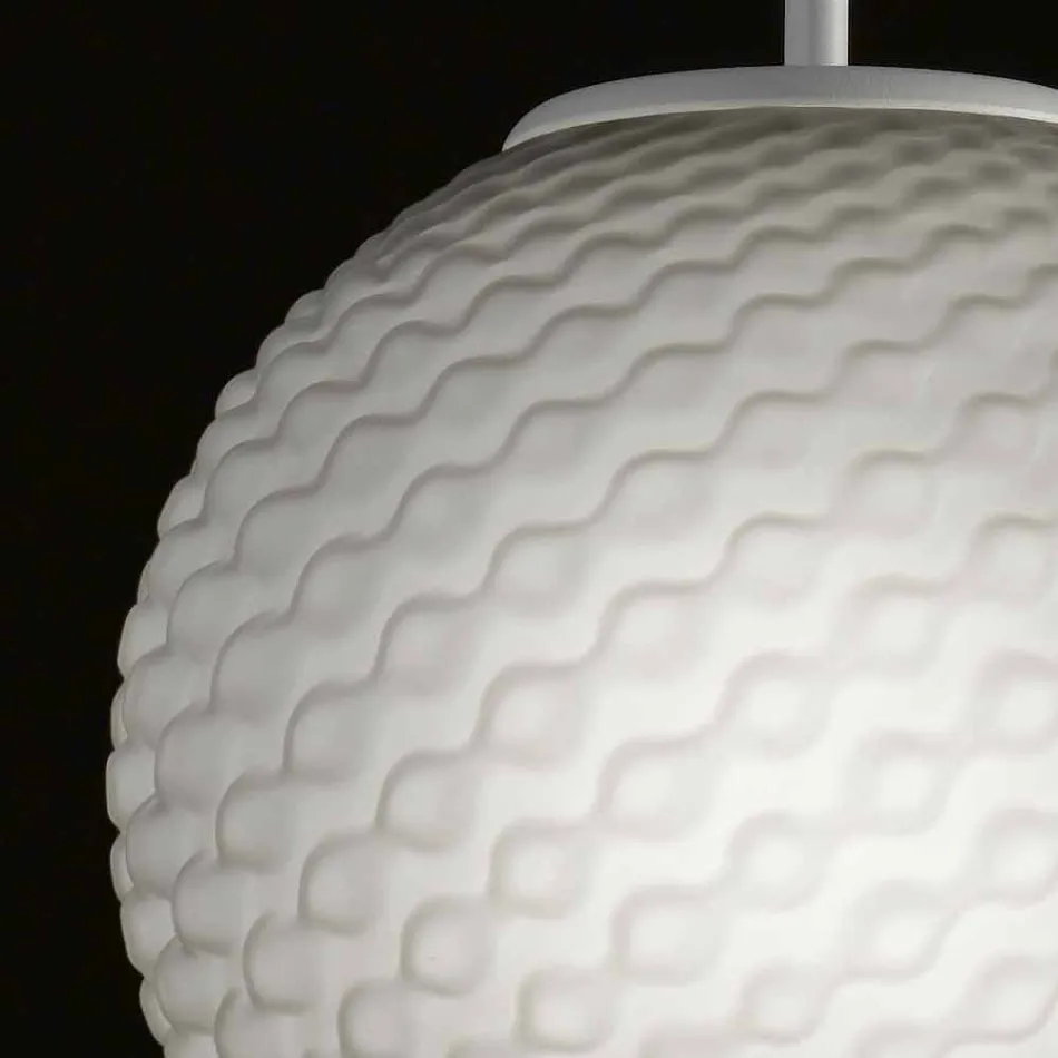 Selene Domino lustre de vidro soprado artesanal Ø27 H 27 / 140cm Viadurini