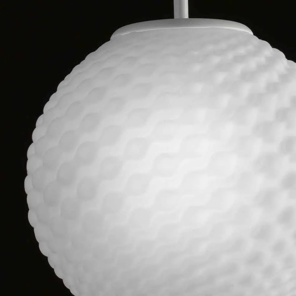 Selene Domino lustre de vidro soprado artesanal Ø27 H 27 / 140cm Viadurini