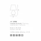 Selene Forever candeeiro de mesa de vidro soprado branco Ø34 H 55cm Viadurini