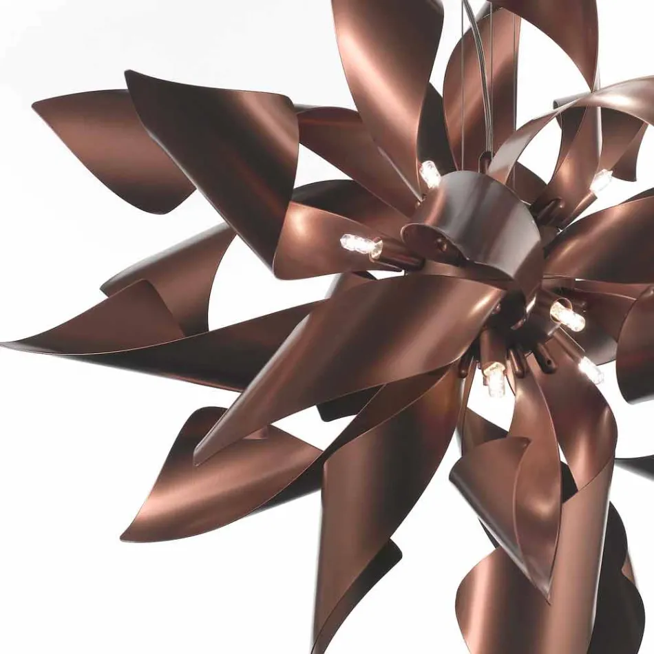 Candeeiro pingente de gengibre Selene em metal fabricado em Itália Ø80 H200cm Viadurini