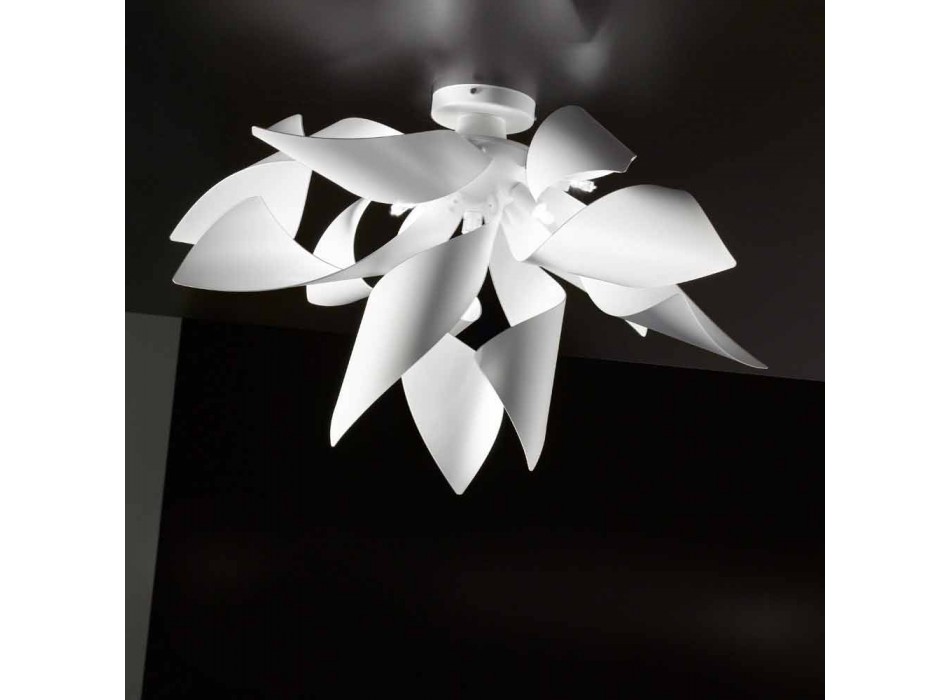 Luminária de teto de metal Selene Ginger produzida na Itália Ø50 H35cm Viadurini
